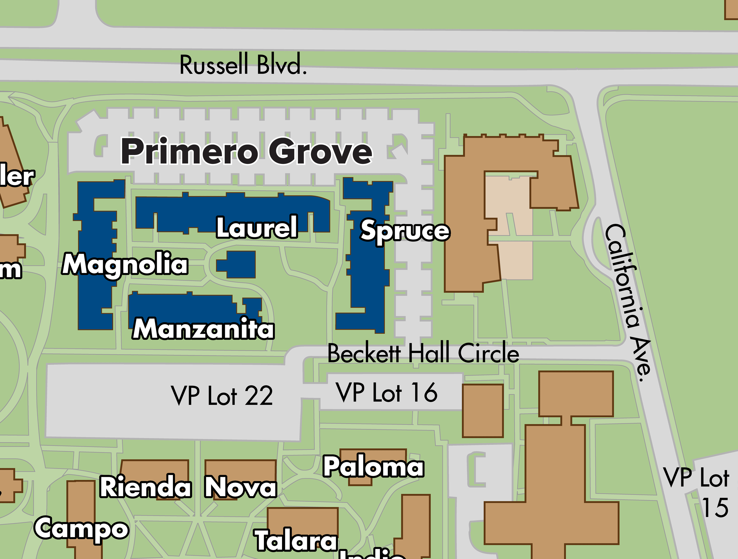 Primero Grove map