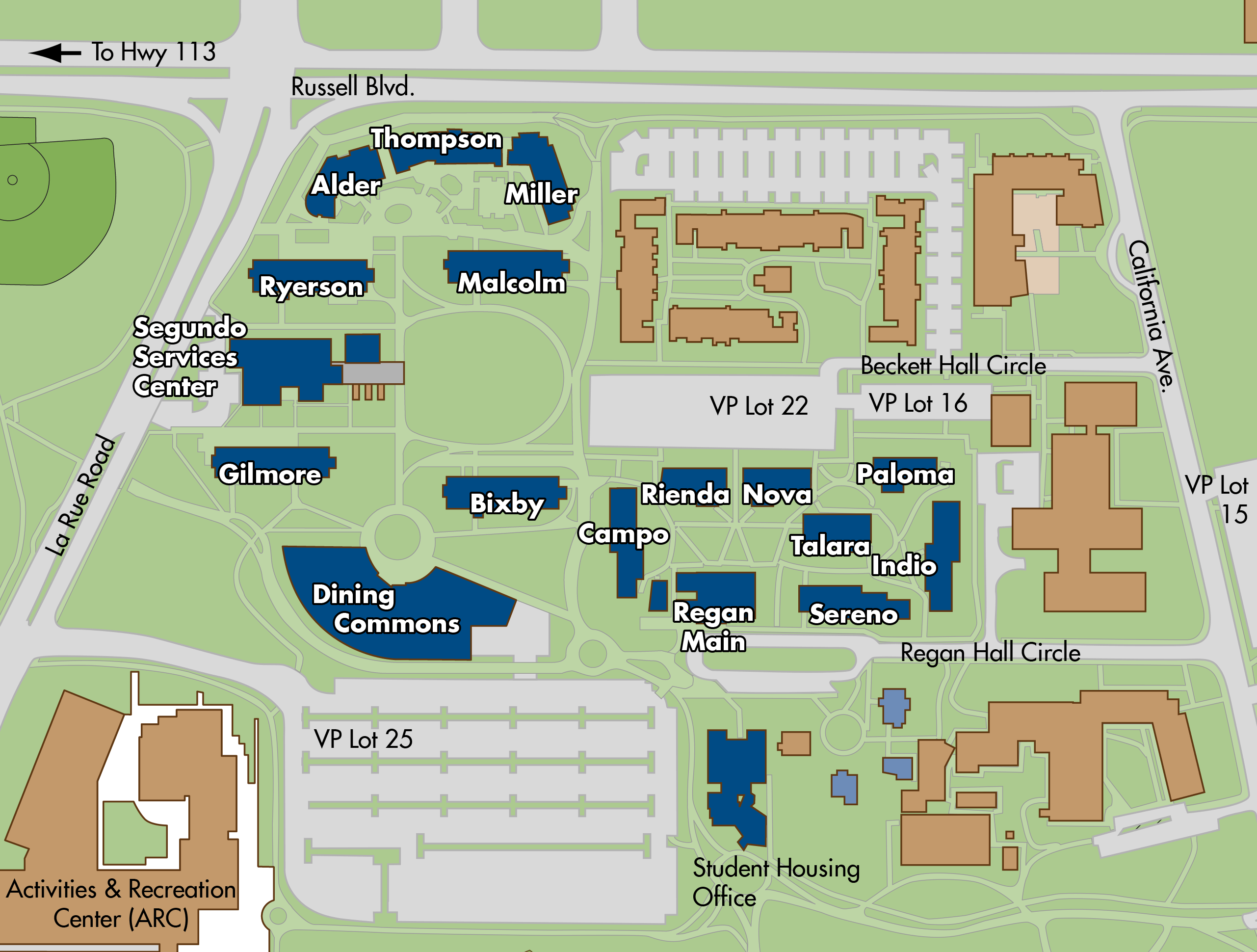 Map displaying Segundo DC