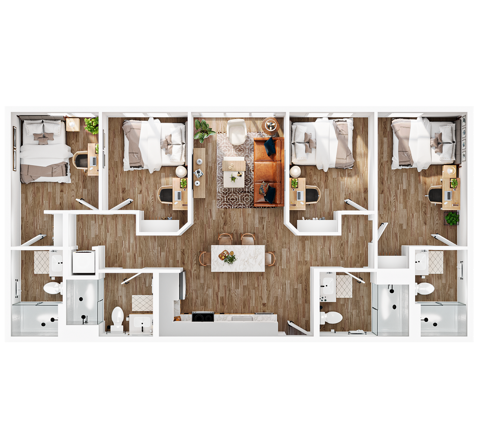 ANOVA Aggie Square, 4 Bedroom, 4 Bathroom Flat