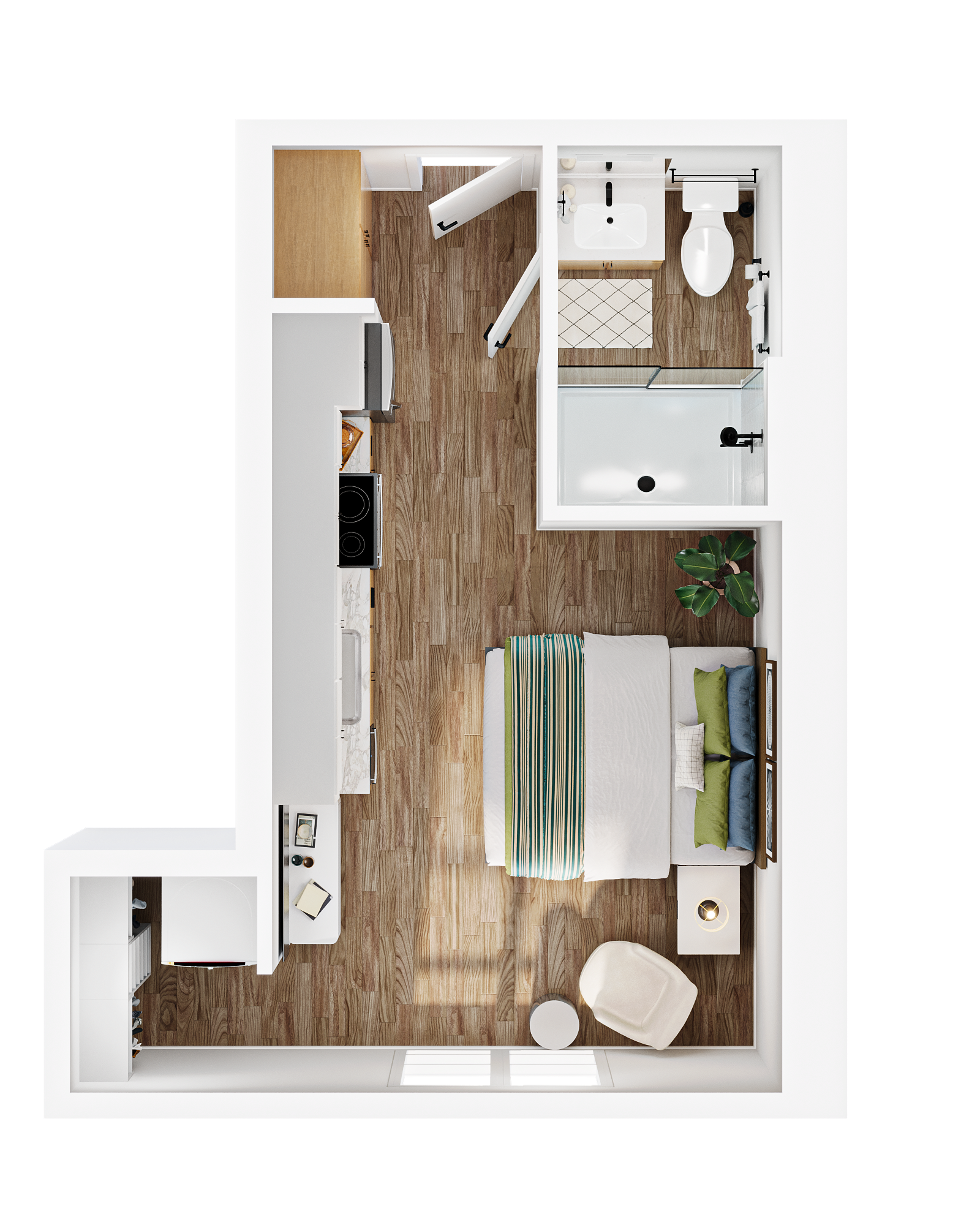 Orchard Park, Studio Bedroom (S1)