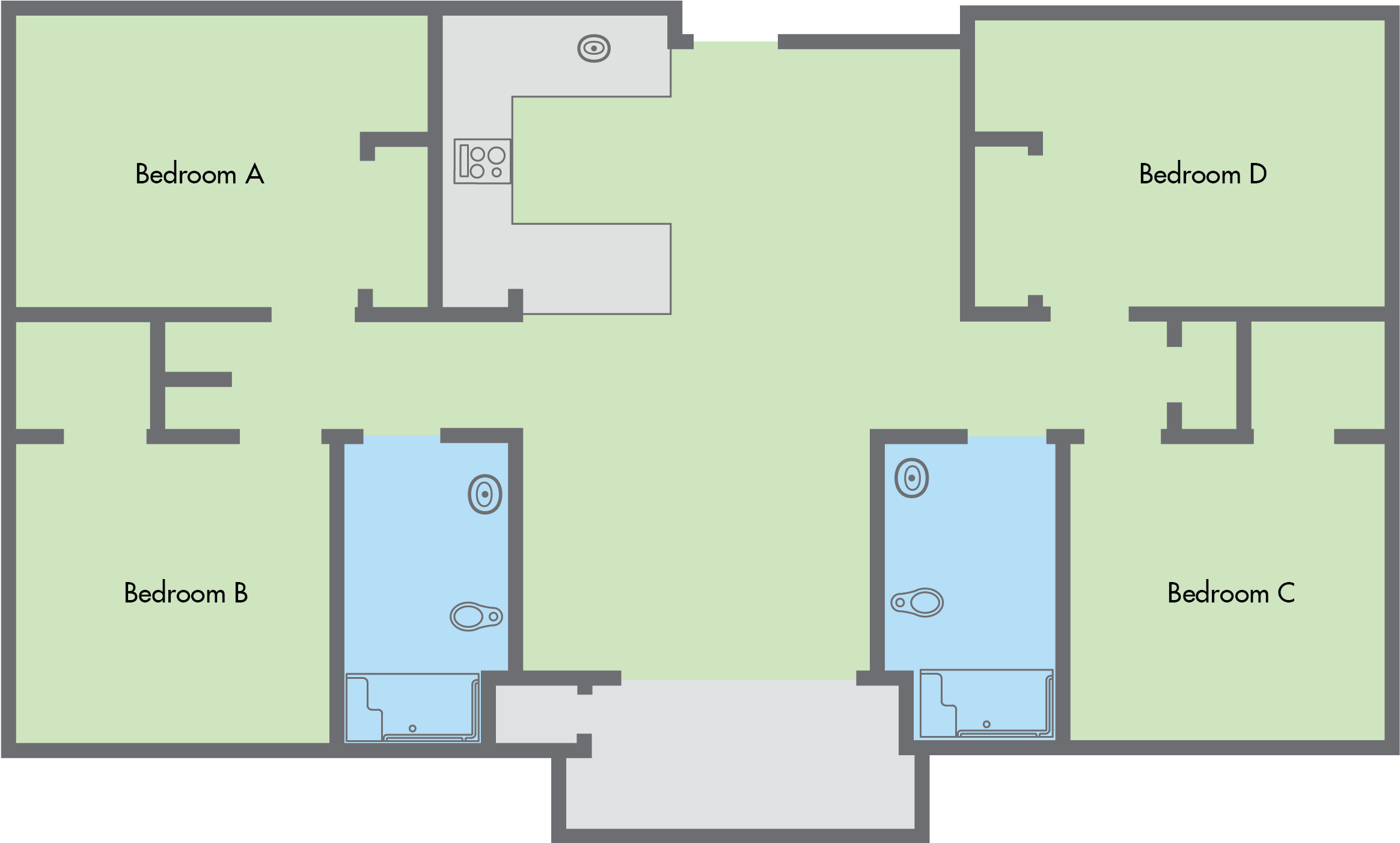 Primero Grove 4 bedroom 2 bathroom apartment