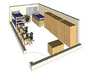 Graphic: Triple Occupancy 3-D room rendering