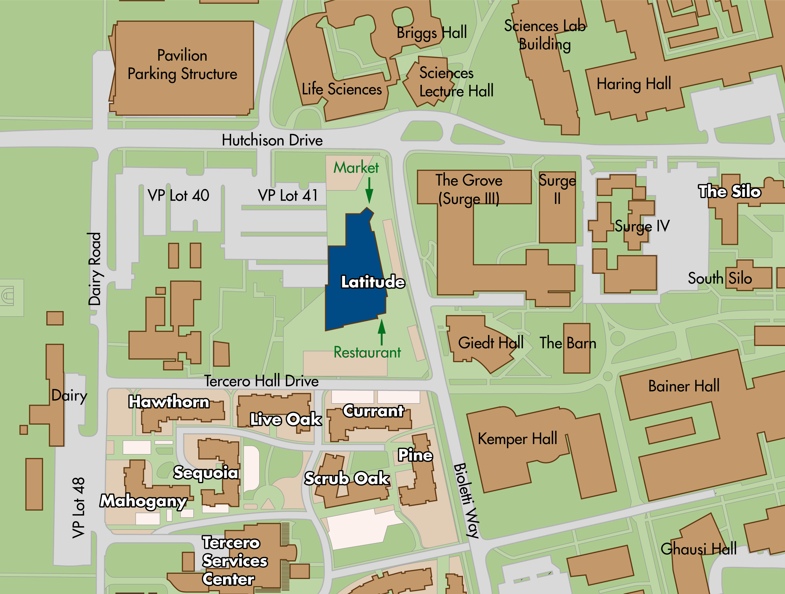 Map displaying Latitude