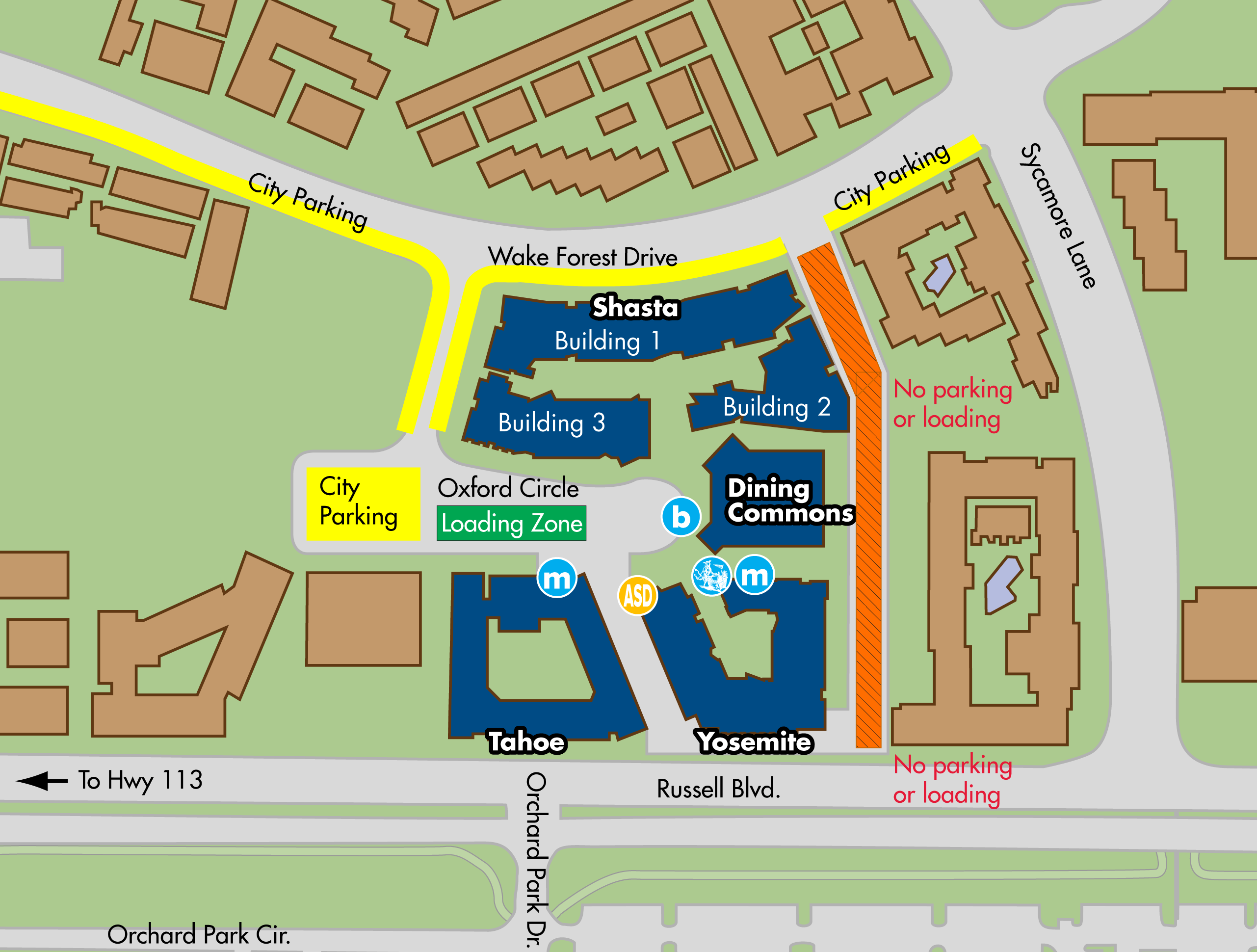 Cuarto Area Parking Map