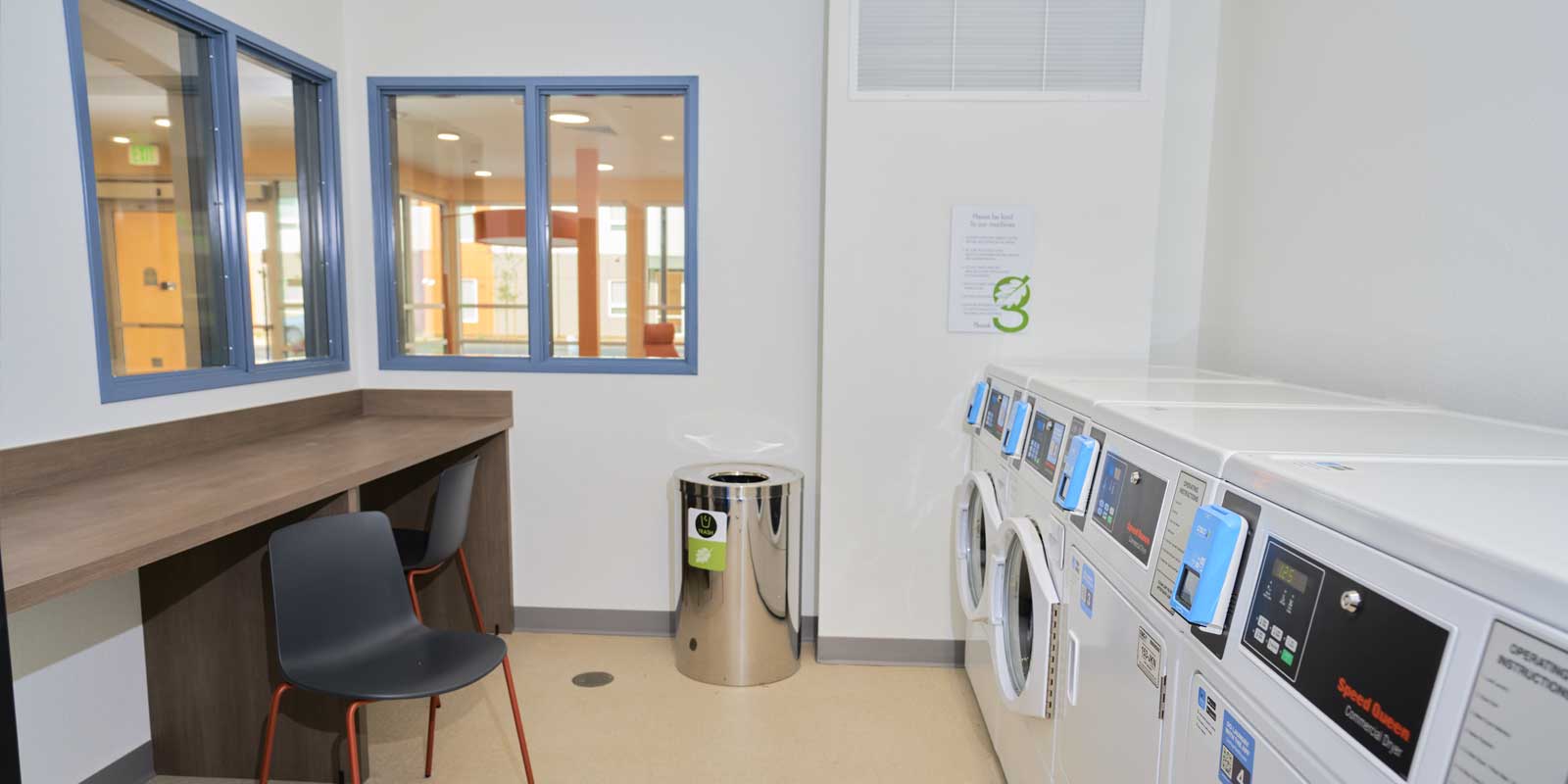 One of many laundry rooms in The Green at West Village